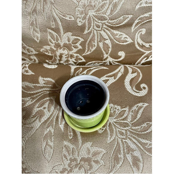 Flower Pot Ceramic Green Tiny - Picture 2 of 6